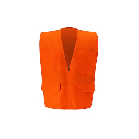 Multi-Pocket Safety Vest, 3X-Large, Orange